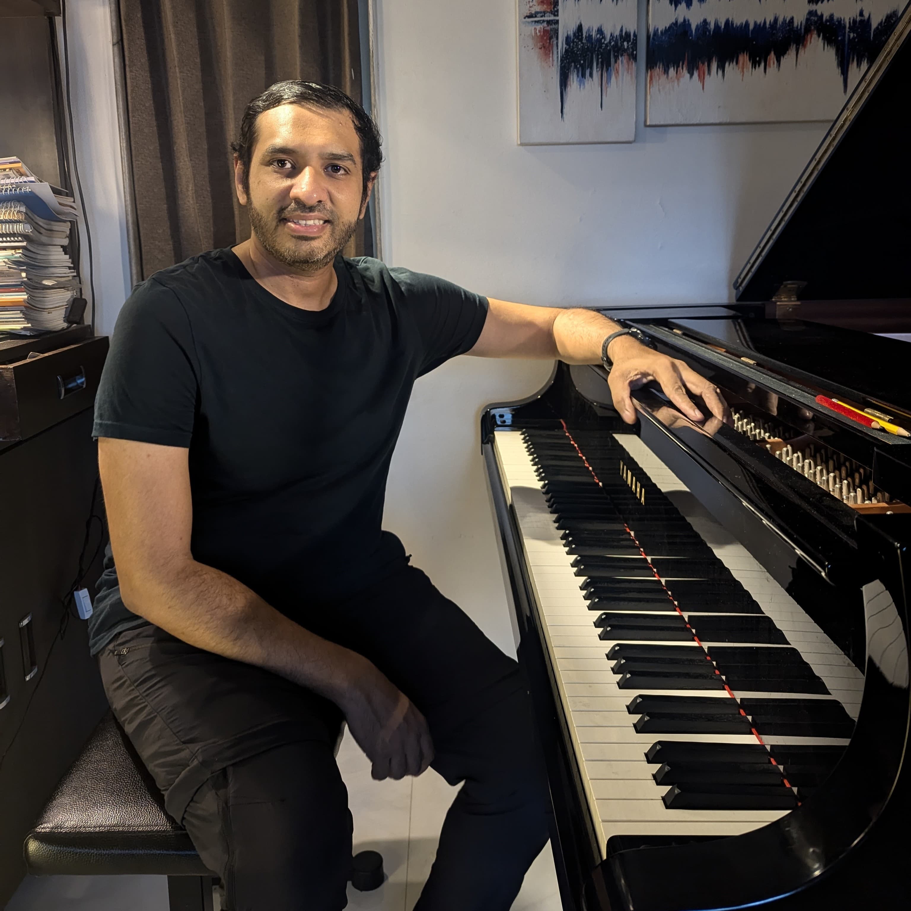 Tuhin Rao at the piano